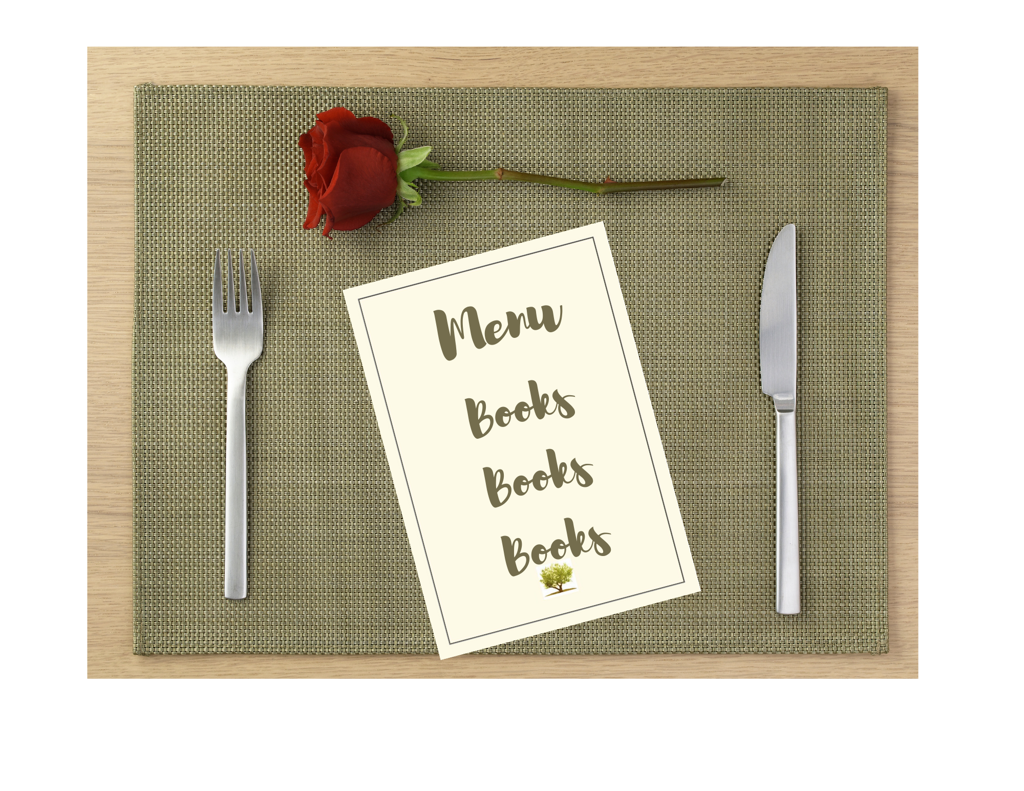 Book tasting place setting