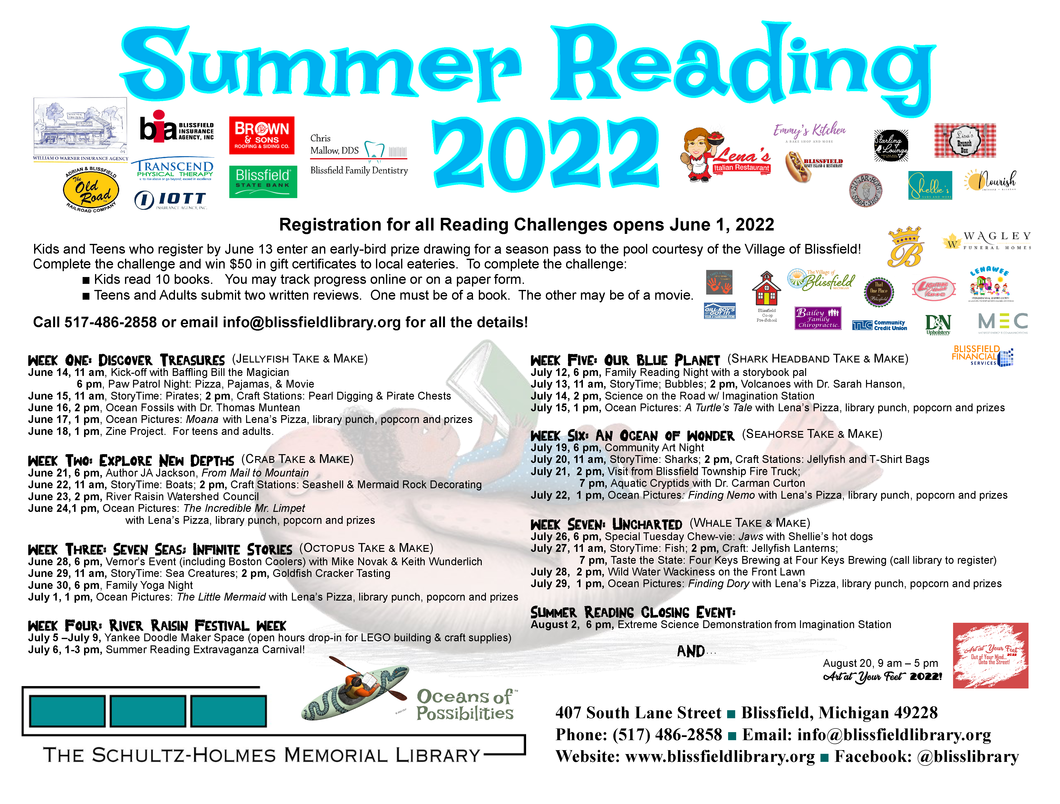 2022 Library Spring Program Schedule