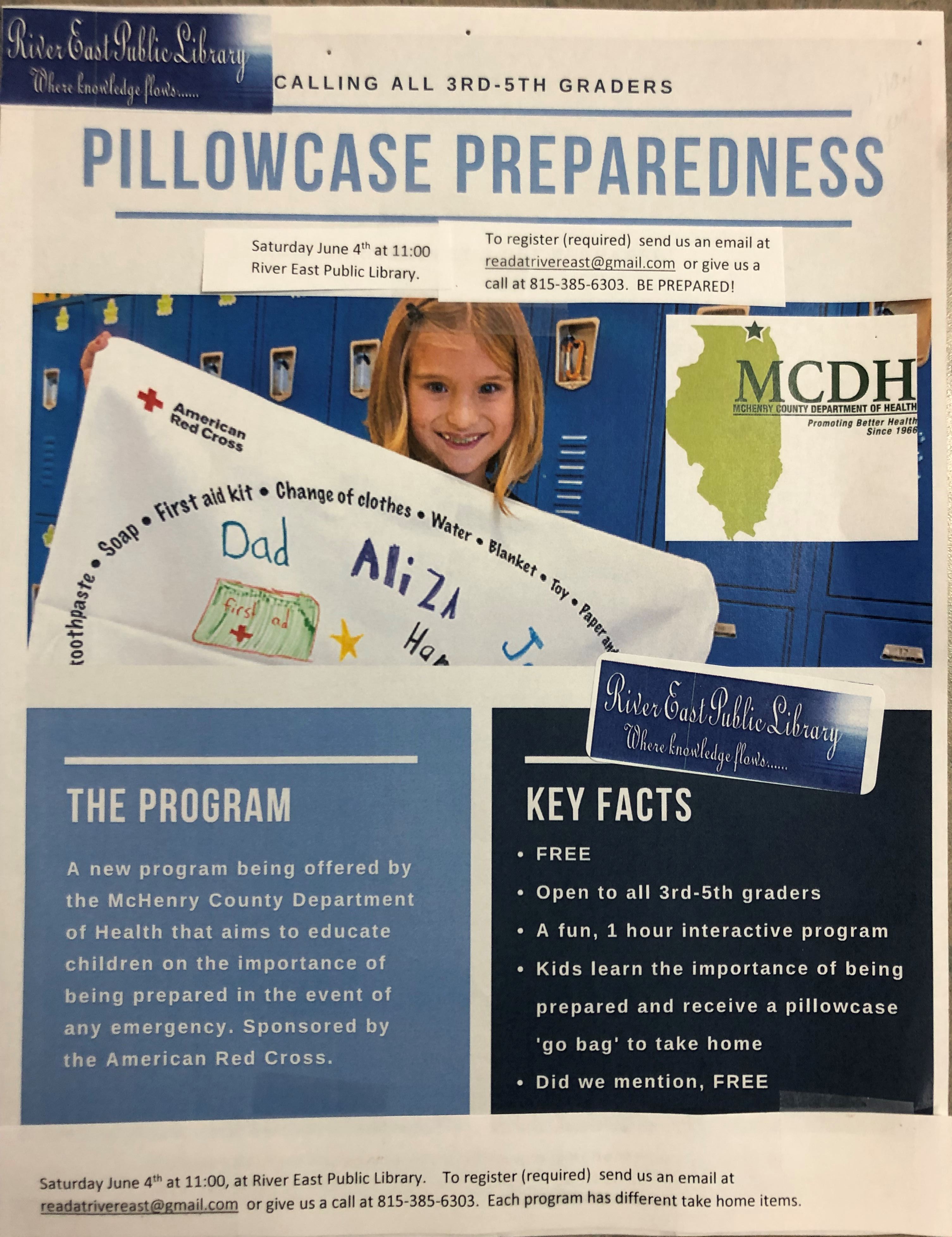Poster for our junior safety preparedness program