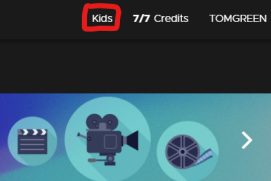 Click or Tap Kids Button